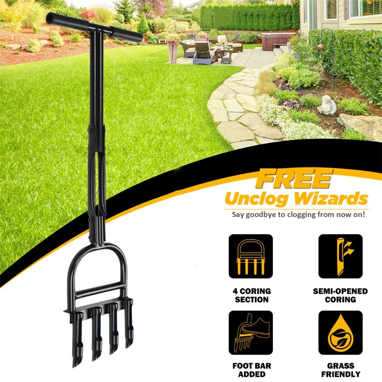 Thandle Heavy Duty Lawn Core Aerator With 2 Claws Lawn Manual Core