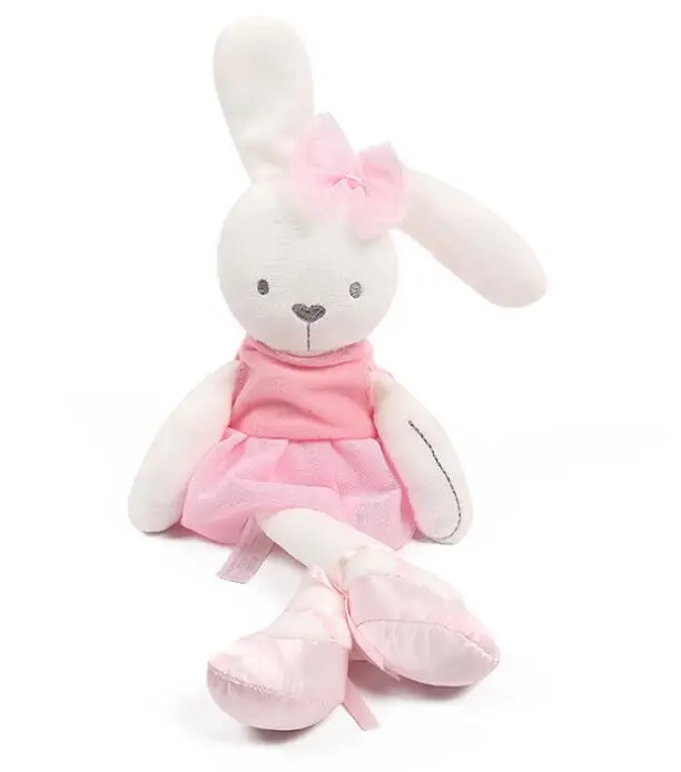 Baby Soft Brinquedos Plush Rabbit Bunny & Bear Sleeping Mate Stuffed easter bunnies