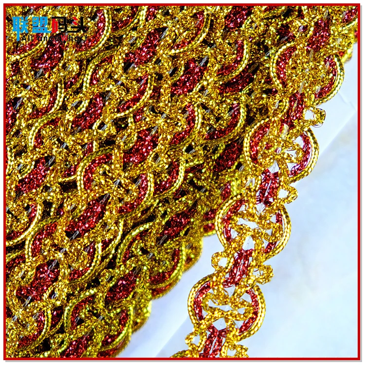 Cheap Price Trims And Braiding Material Gold And Silver Yarn Laces