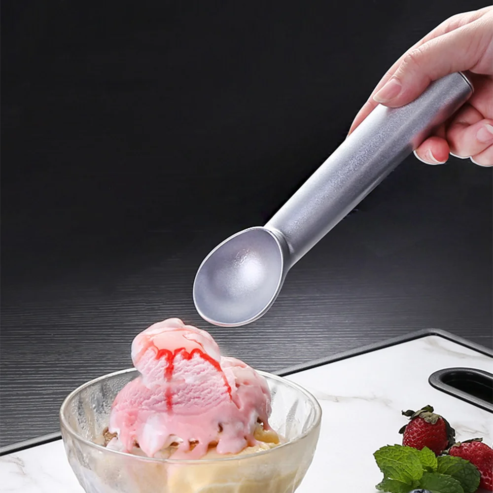 Customize Meterial Wholesale Colorful Plastic Handle Round Ice Cream