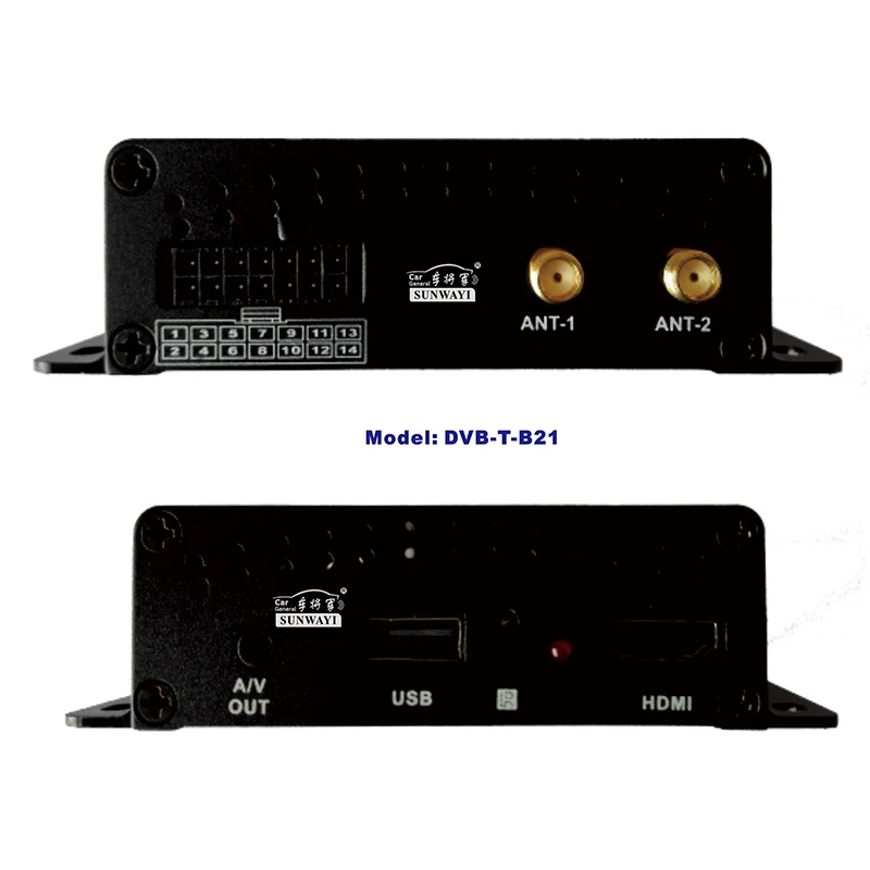 Dc12v32v Car Mobile Digital Tv Receiver With Two Antennas Dvbt For