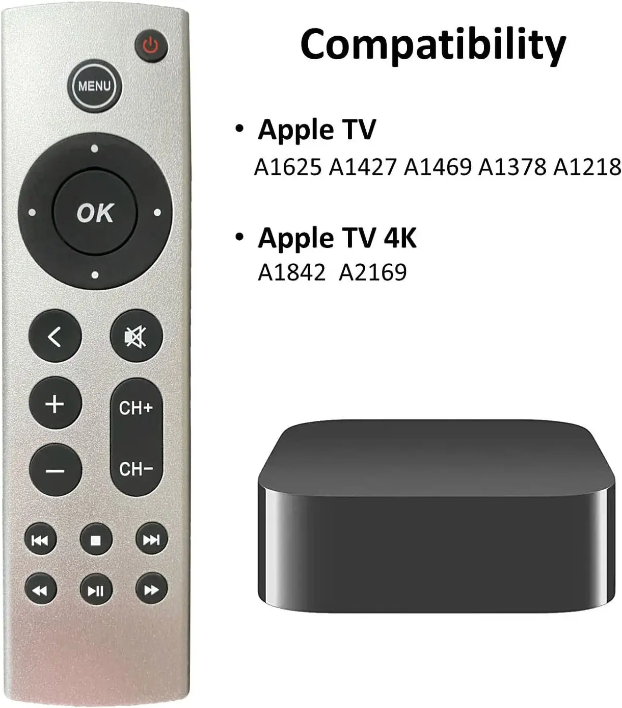 New Universal Replacement Remote Fit For Apple Tv 4k/ Gen 1 2 3 4/ Hd ...