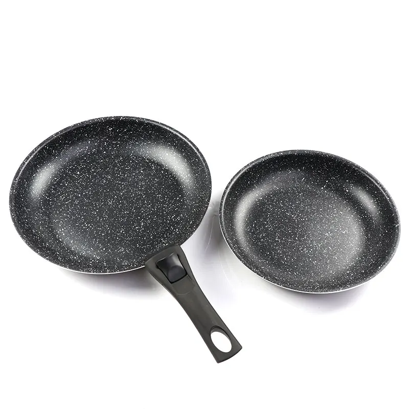 New Design Space Saving Aluminum Granite Nonstick Cookware Set With