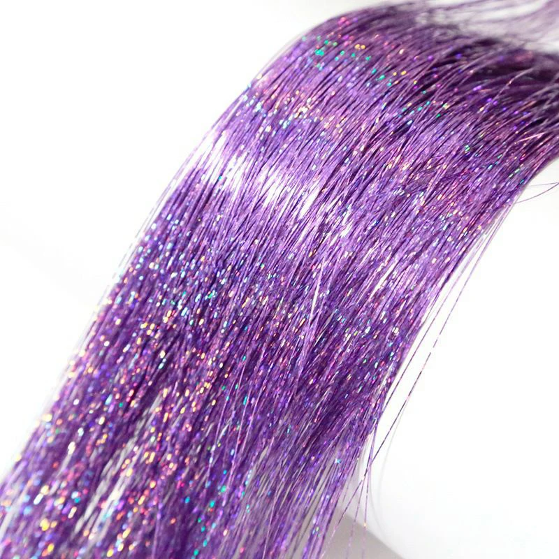 Glitter Hair Tinsel Clip In 48inch Shiny Hair Tinsel Crochet Braiding