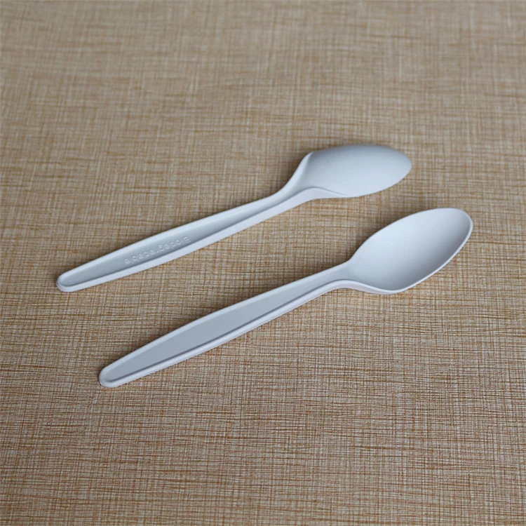 Takeaway Disposable Biodegradable Ice Cream Spoons Yogurt Spoon For