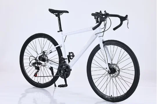 wholesale ultra light fast racing steel disc brake 700c road bike   21 speed gears for men women  adults  perfect for city riding-5