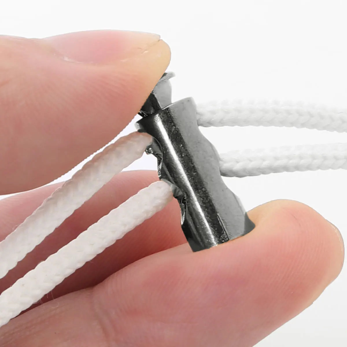 50 件金属 4 色耐用绳锁弹簧扣停止双孔抽绳塞子切换服装紧固工具