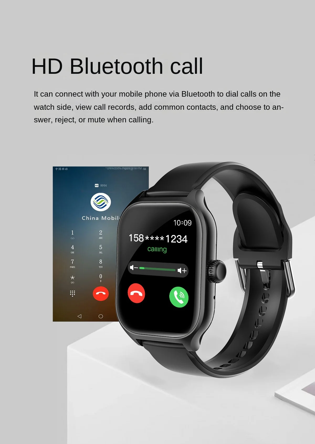 蓝牙智能手表心率监测信息提醒长电池寿命触摸屏男士商务女装时尚礼品