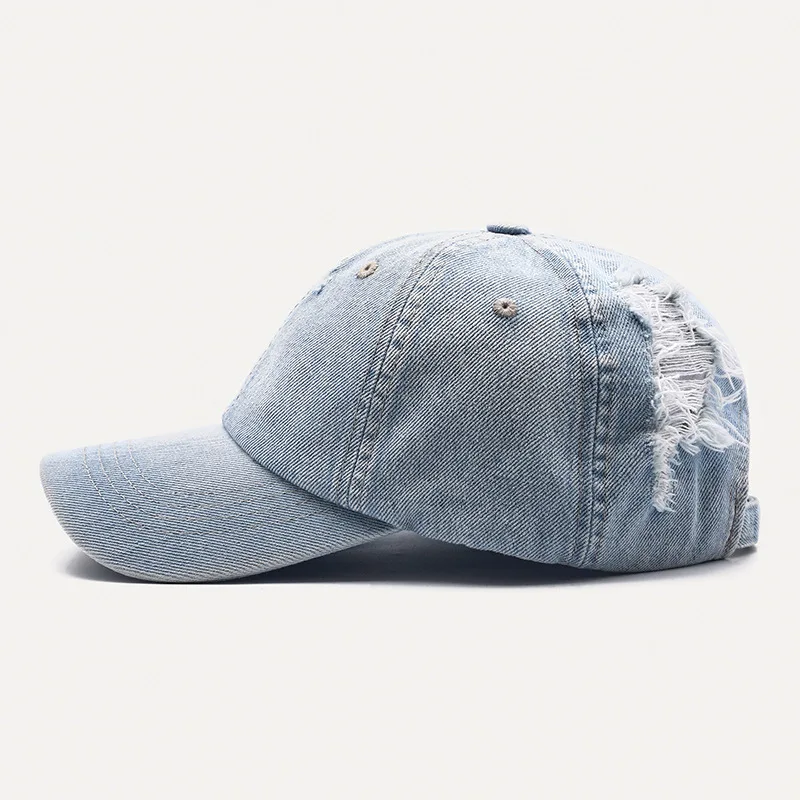 Wholesale Jean Vintage Distressed Baseball Cap Unstructured Sports Hats