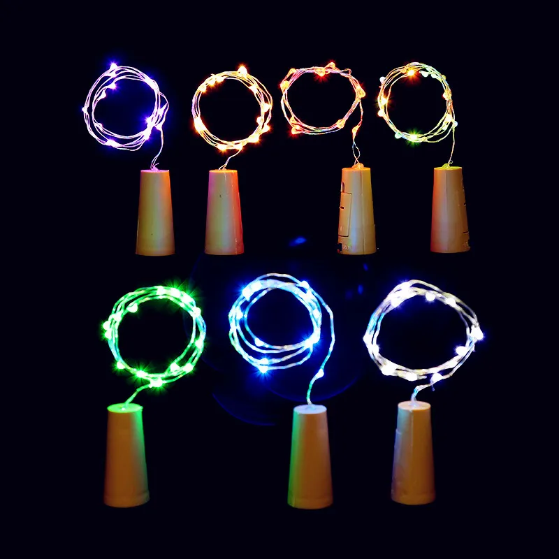 Beer Bottle String Light with Cork Shaped 1M 10LED Copper Silver String Lamp For Christmas