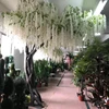 2019 new style white artificial wisteria blossom tree mixed full hanging flower with greenery trees for wedding stage