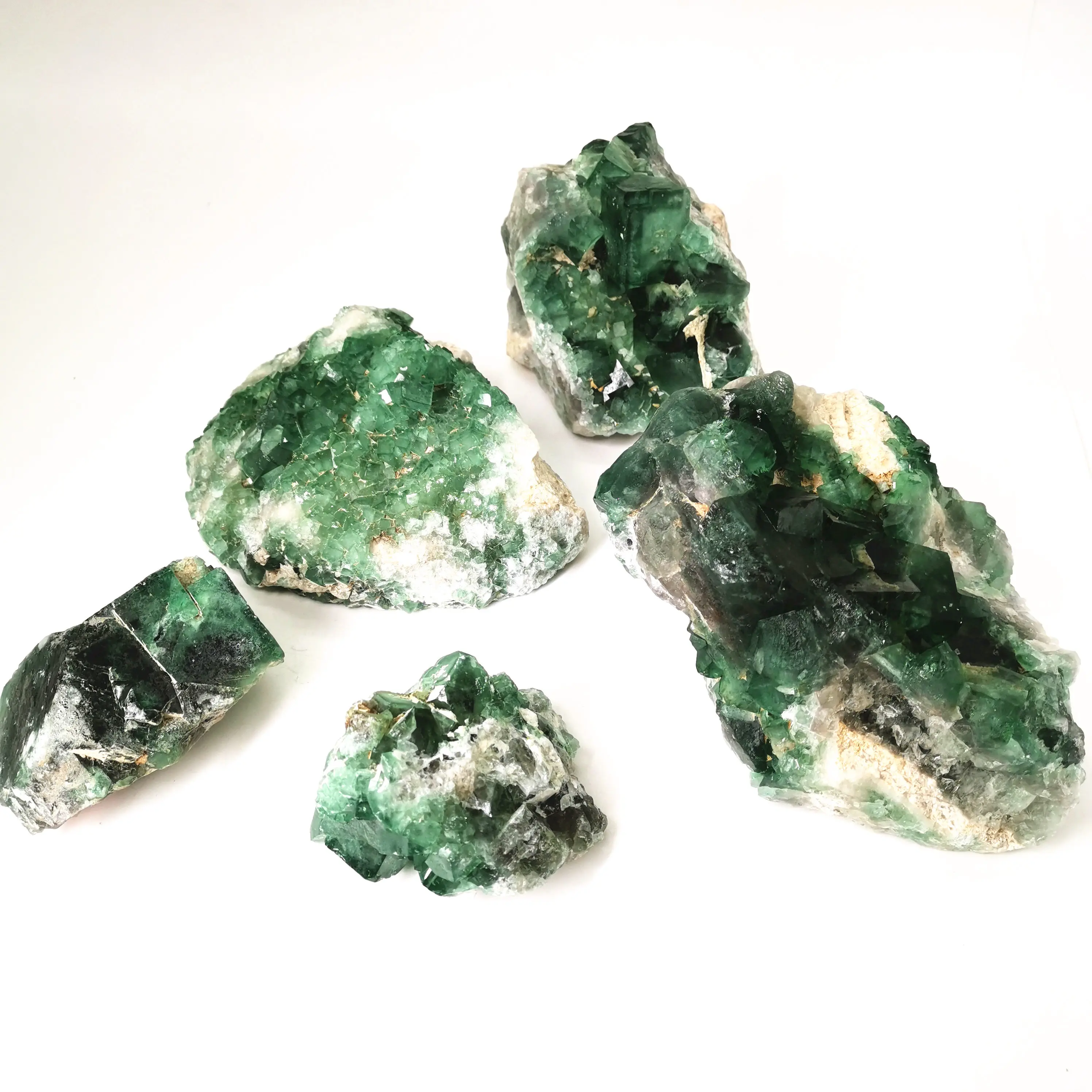 优质灵气水晶石英簇原石水晶愈合石绿色石英簇用于风水 - buy 绿色石