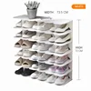 Assemble the shoe rack interlocking shoe organizer plastic cubby shoe rack