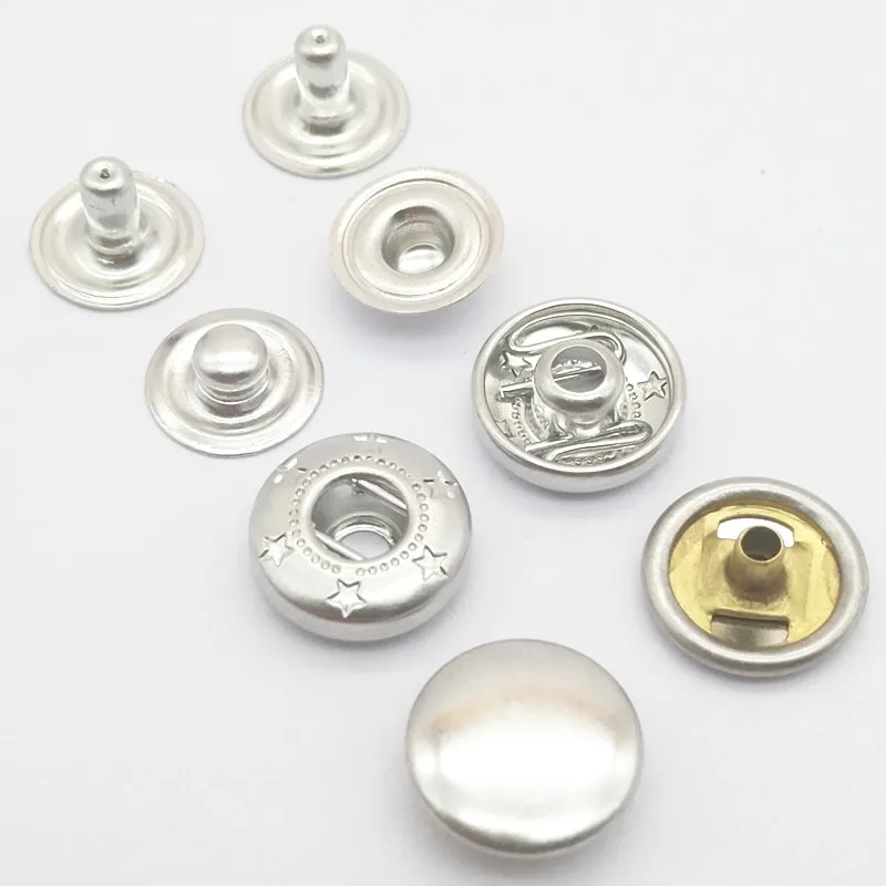 10mm 16l Metal Spring Snap Button With #488 Under Parts In Nickel Color ...