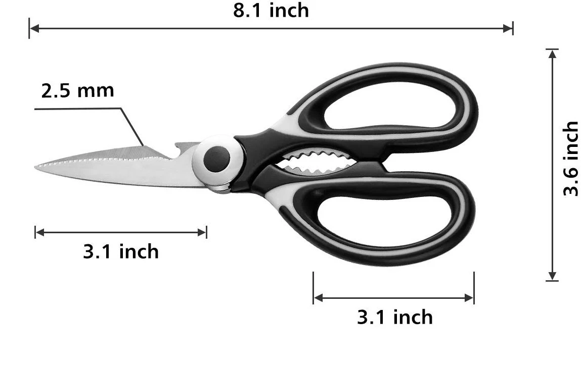Kitchen Shears,Stainless-Steel Multi-Purpose Heavy-Duty Scissors