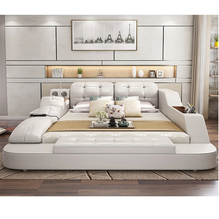 Modern Design Smart Bed Table Multi Functional Bed King Size Bed Frame
