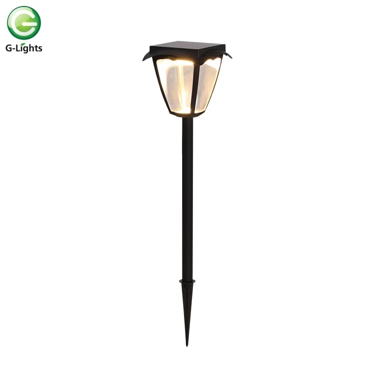 Outdoor waterproof landscape decorative Aluminum warm white 1.5w LED solar garden light