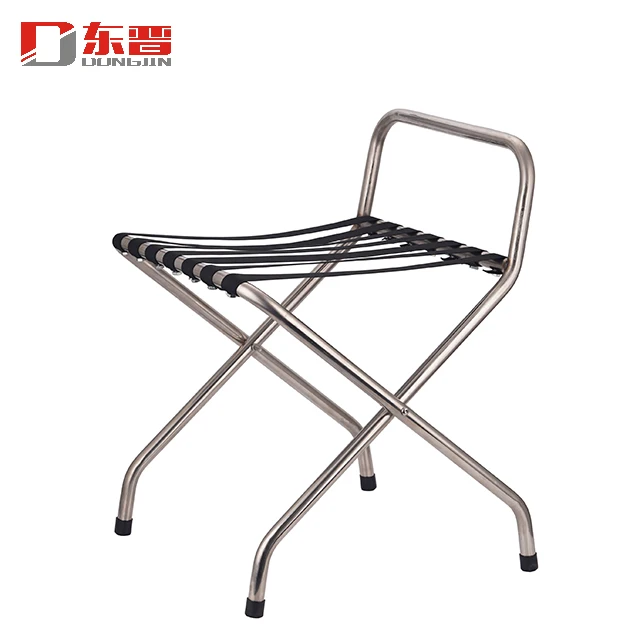 
Stainless Steel Strong Metal Luggage Rack For Hotel Folding Tray Stand 