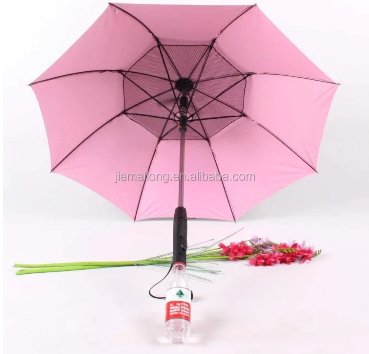 Misting Cooling Fan Umbrella Water Spray Fan Umbrella With Fan With