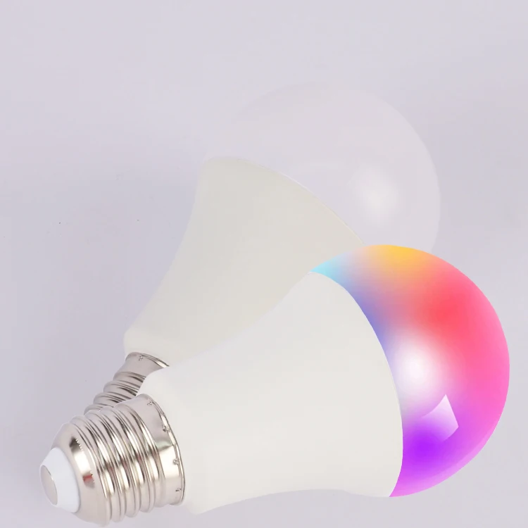 A60 60*118mm Festival RGBCCT 10W B22 E27 CE ROHS FCC rgb color changing dimmer TUYA wifi smart lamp light