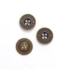 Fancy design custom cloth alloy 4 hole sewing shirt button metal buttons