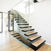 DIY Design Indoor Wooden Straight Staircase MOQ 1 set