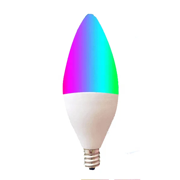 Tuya Smart light bulb E12 5W candle bubble WiFi tip bubble smart bulb RGB colorful Smart candle lamp