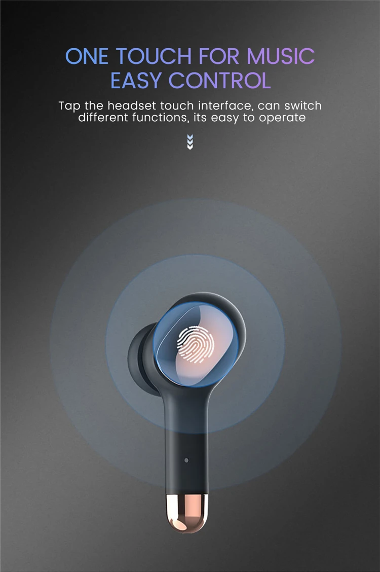 2020 新款迷你触摸屏耳机led电池显示蓝牙耳机ipx4 防水无线耳塞耳机
