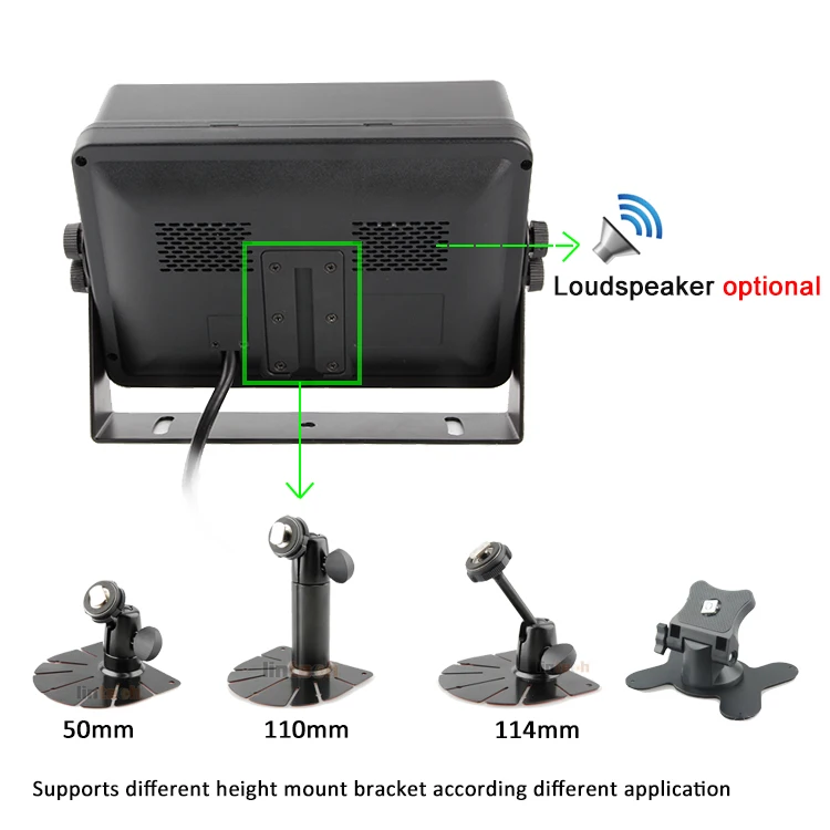 Factory Suppliers Car Accessories Reversing Aid 12V 24V Digital AHD LCD Screen 7 Quad Monitor manufacture