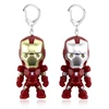 Classic Iron Man Pendant Keychain The avengers Alliance Keychain Mini Action Figure with Electricity Keyrings