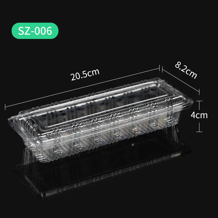 SZ-006 rectangular disposable  sushi takeaway tray cake packaging box