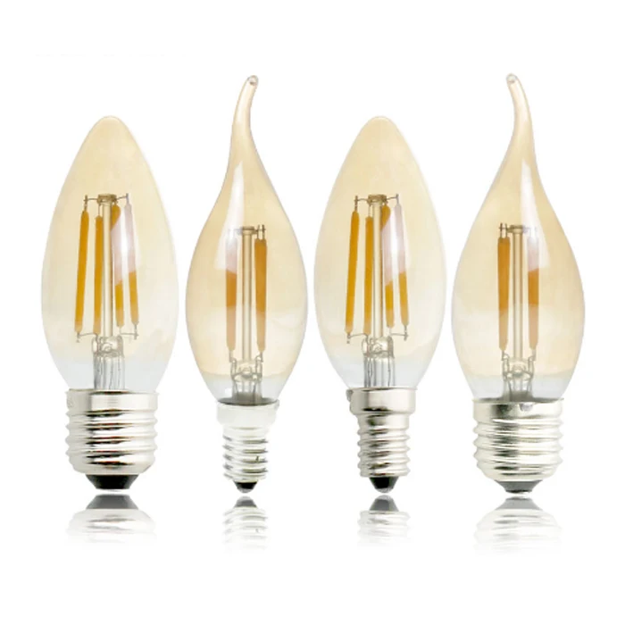 110 Volt E14 Led  Bulbs Light Candle Lighting Lamp 24v 12v E12 110v B22 C35 Dimmable Decorate 220v Vintage Filament Bulb