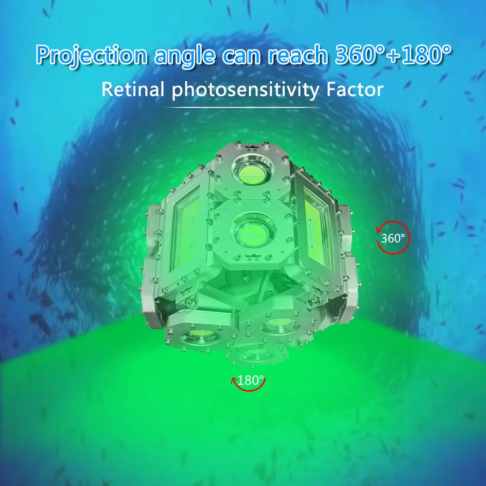 5000w Deep Sea Underwater Fishing Light Catching Lamp Green Fishing