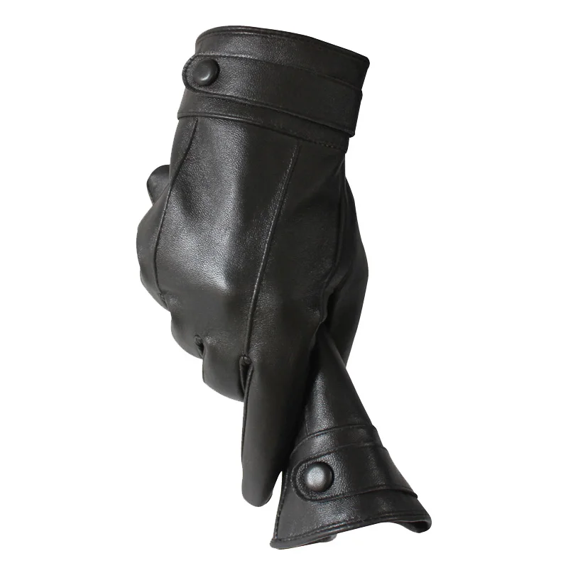 
Winter warm men touch screen riding windproof leather gloves 