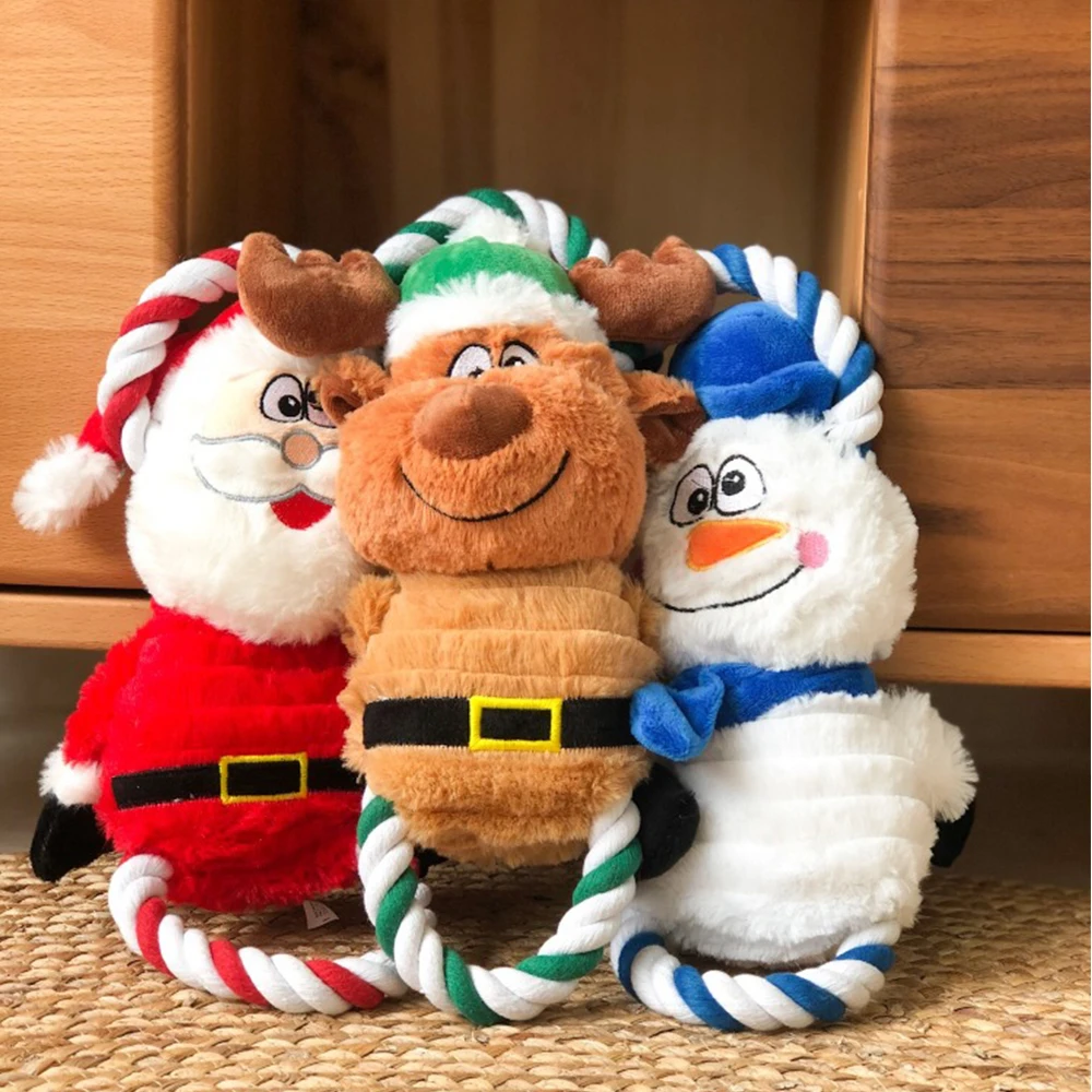 Hot Selling Pet Chew Toy Plush Toy Christmas Gifts For Dogs Santa Claus
