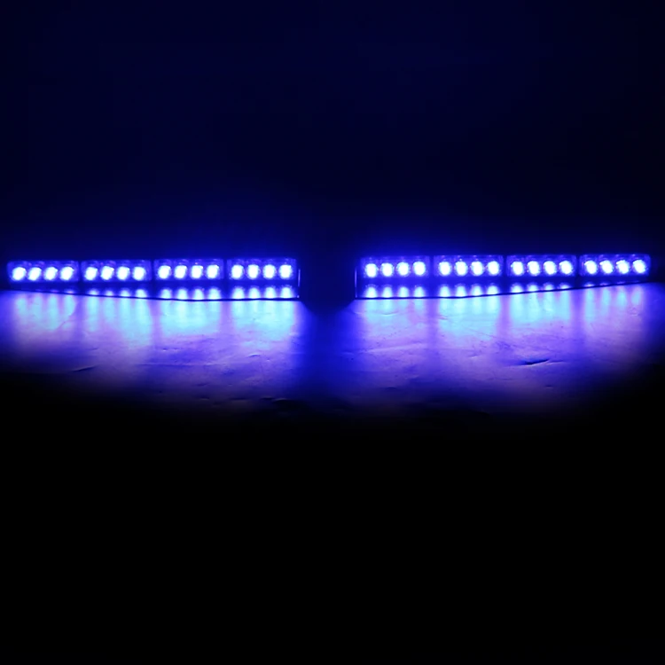 Traffic light high power LED 32W visor dash led light bar for car truck in blue