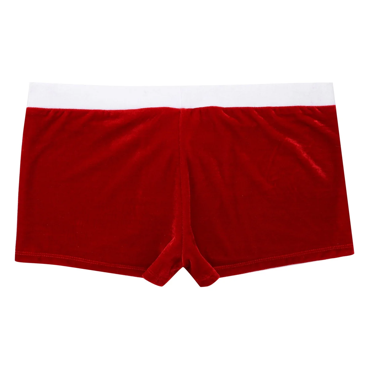YiZYiF Mens Velvet Red Boxer Briefs Christmas Holiday Shorts Santa Underwear 