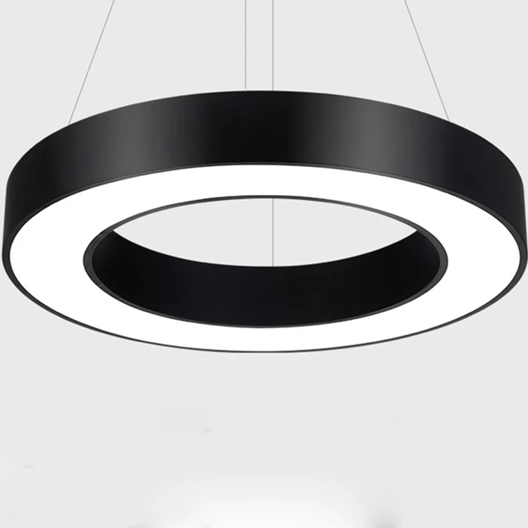Factory supply custom made aluminum ring led pendant light library gym meeting room lighting
