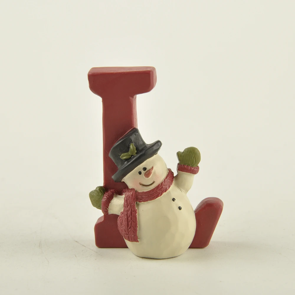 New Custom Design wholesale Personalized Polyresin BELIEVE Words with Snowman Sign home Decoration