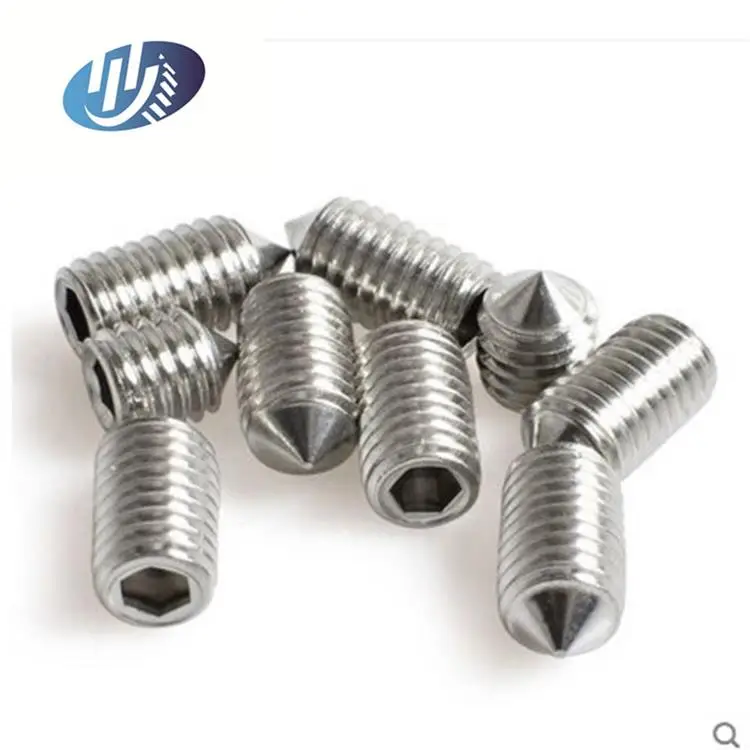 
DIN914 GB78 304 316 stainless steel Hexagon socket set screws cone point 