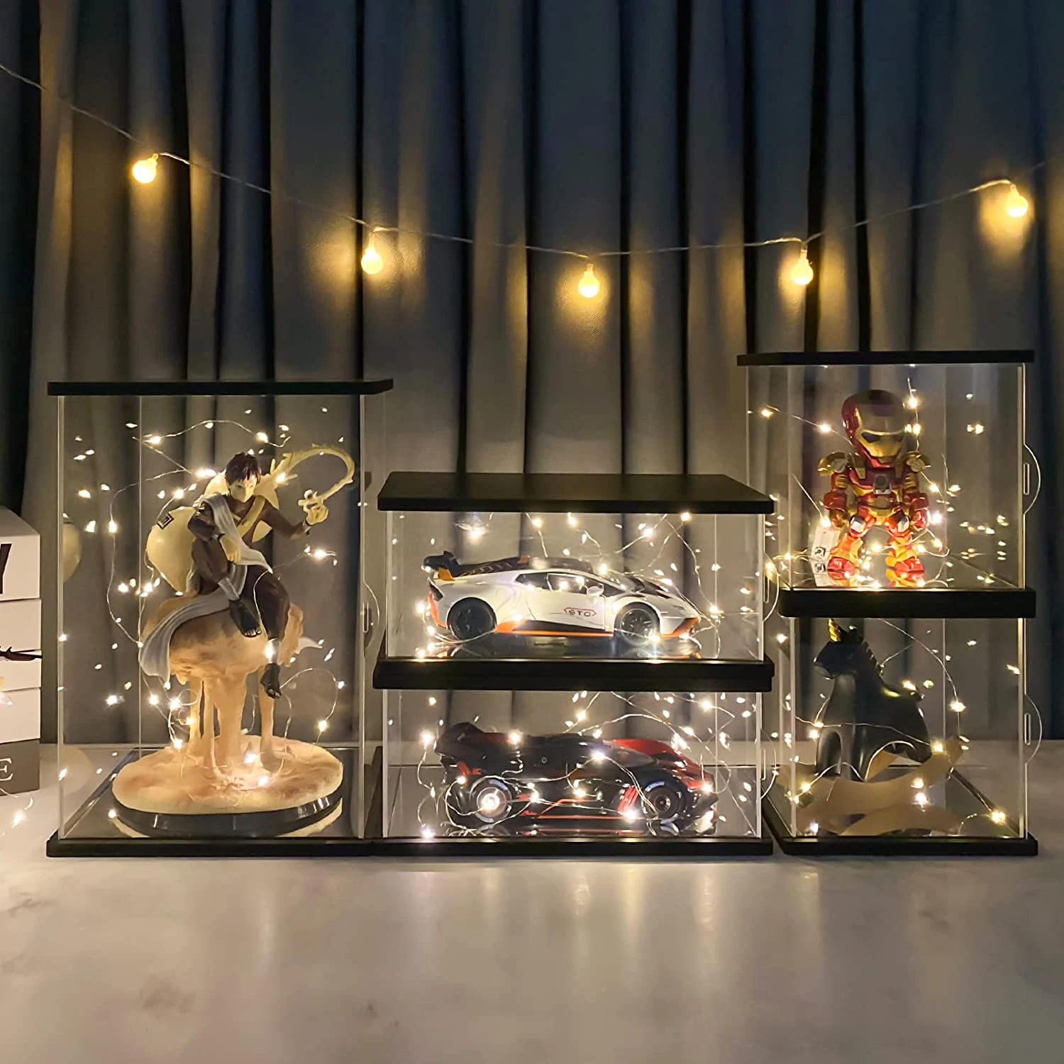 Hot Sales Acrylic Display Case Model Collectibles Box With Led Lights