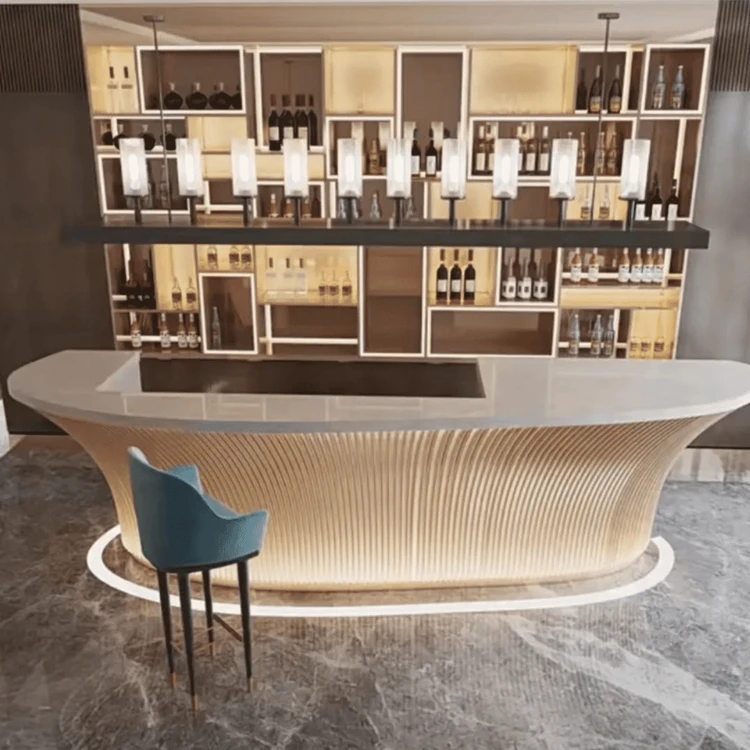 Home Basement Kitchen Bar Counter - Standard Size & Curved Designs