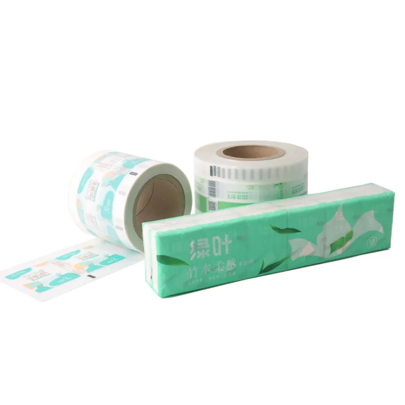 Custom Printed High Quality Pe Toilet Paper Roll Tissue Packaging Bag