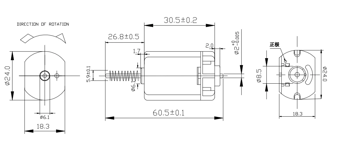 FC-280SB-15240 D-shaft DC 12V Electric Motor For Car Door Lock Actuator