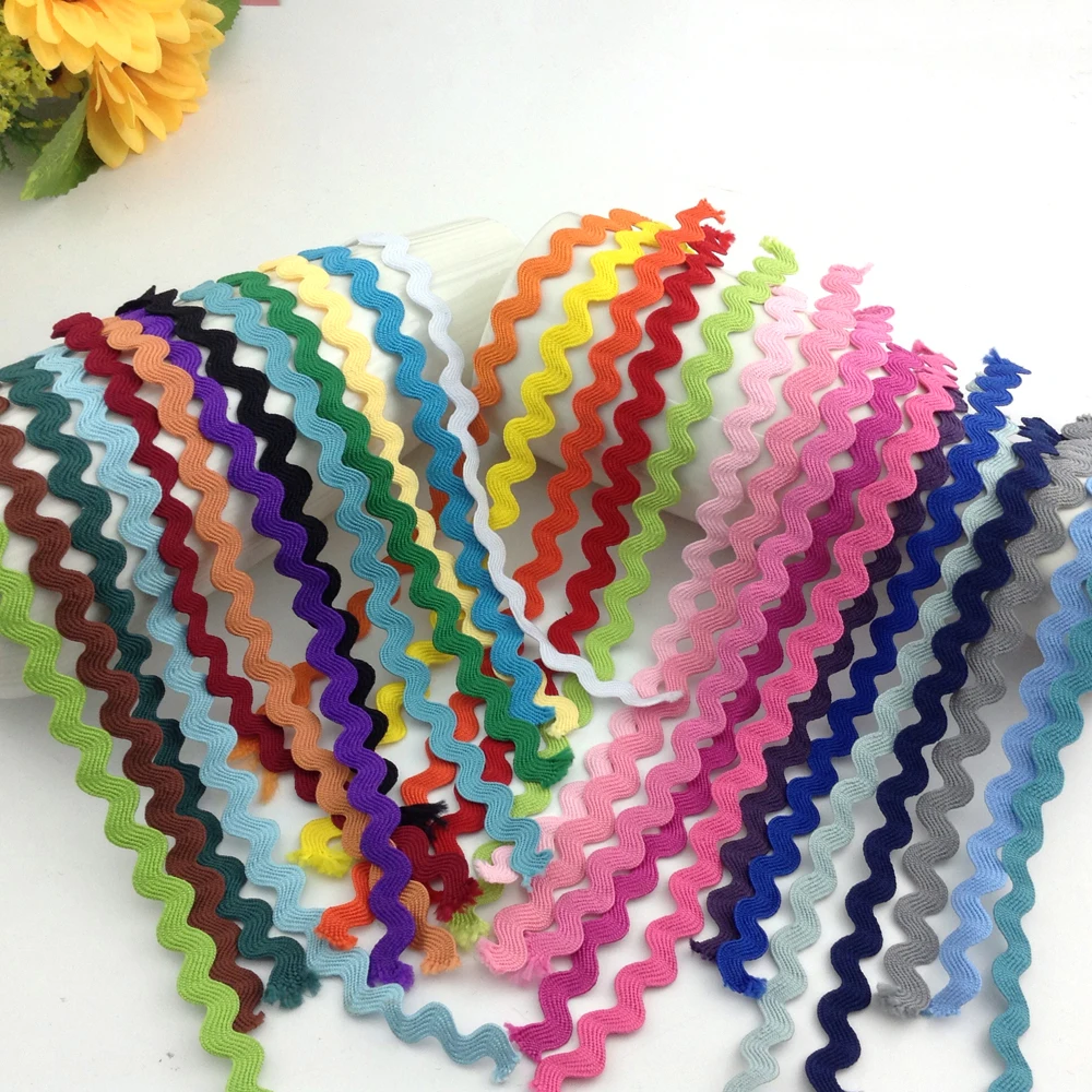 8mm Colorful Ric Rac Ribbon Tape Zig Zag Lace Trimming 31 Color