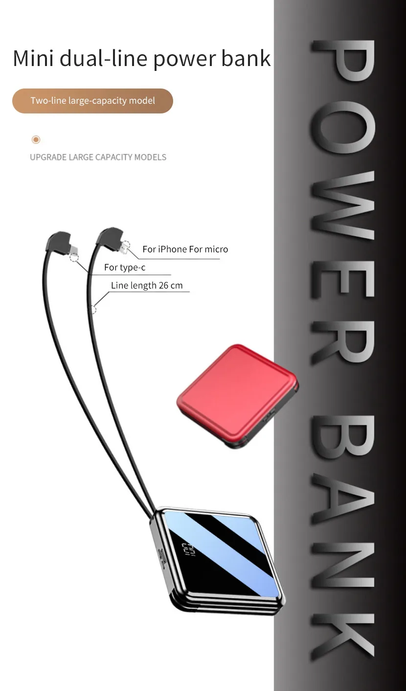 LAIMODA Powerbank Wireless 10000Mah Supply 20000Mah Mini Mi Mobile Charger Generator Portable Station Solar Power Bank - ANKUX.COM