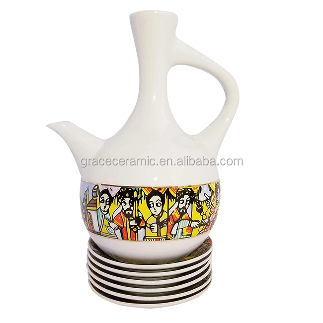 Queen Of Sheba 16 Piece Ethiopian Ethiopian Coffee Set Eritrean Traditional Art Coffee Cup