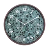 Modern design creative simple korean style wooden slim frame plastic wall clock for home decoration