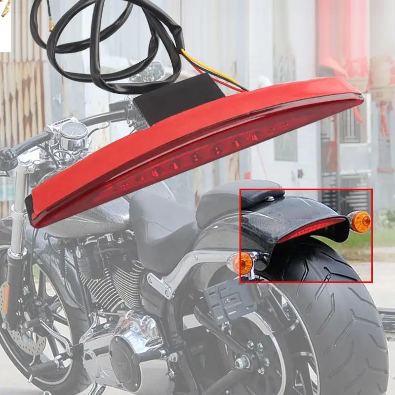 Red Rear Fender Tip Brake Tail Light LED Fits For Harley Davidson Breakout FXSB 2013-2017 Ultra Low Wholesale Price