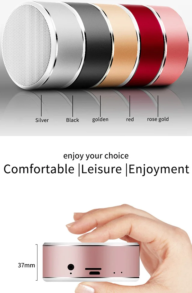 Enjoy Music Indoor Outdoor Mini Portable BT Wireless Speaker BOX Real Sound Audio Loudspeaker Rechargeable TF Card Audio Player - ANKUX.COM